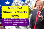 $3600 VA Stimulus Checks 2025